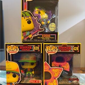 Funko Pop Stranger Things Figures - Yellow, Purple, Pink